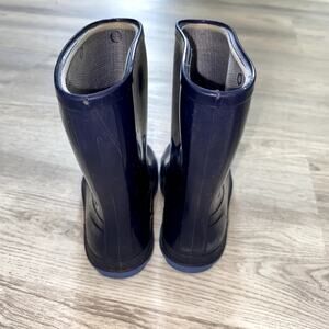 Navy Blue Rubber Waterproof Ankle Rain Boots Toddler Size 5-6 Slip On
